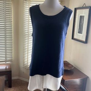 Brochu Walker Cashmere Blue Sweater Vest with liner